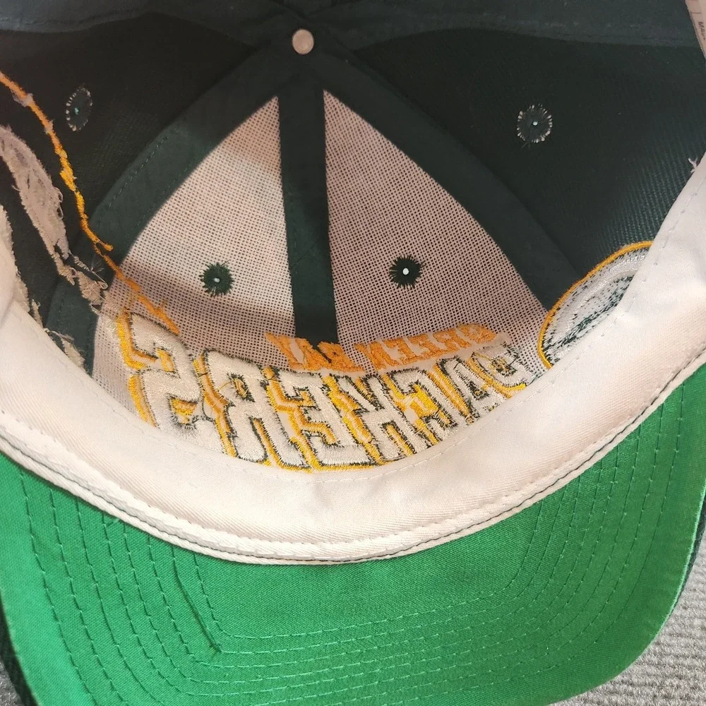 Vintage Green Bay Packers Snapback Hat Sports Specialties Shadow Grid Wool Blend